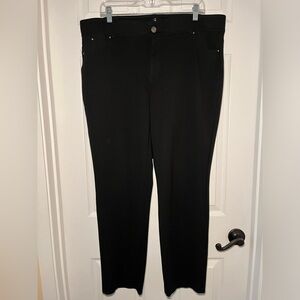 Dressbarn Size 16 Stretch Straight Leg Black Dress Pants